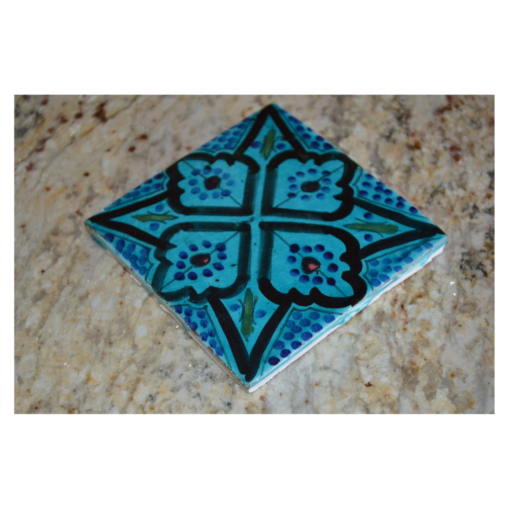 Aqua Handmade square tile