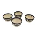 Dipping Sauce Bowl Set of 4 X small - White&Black