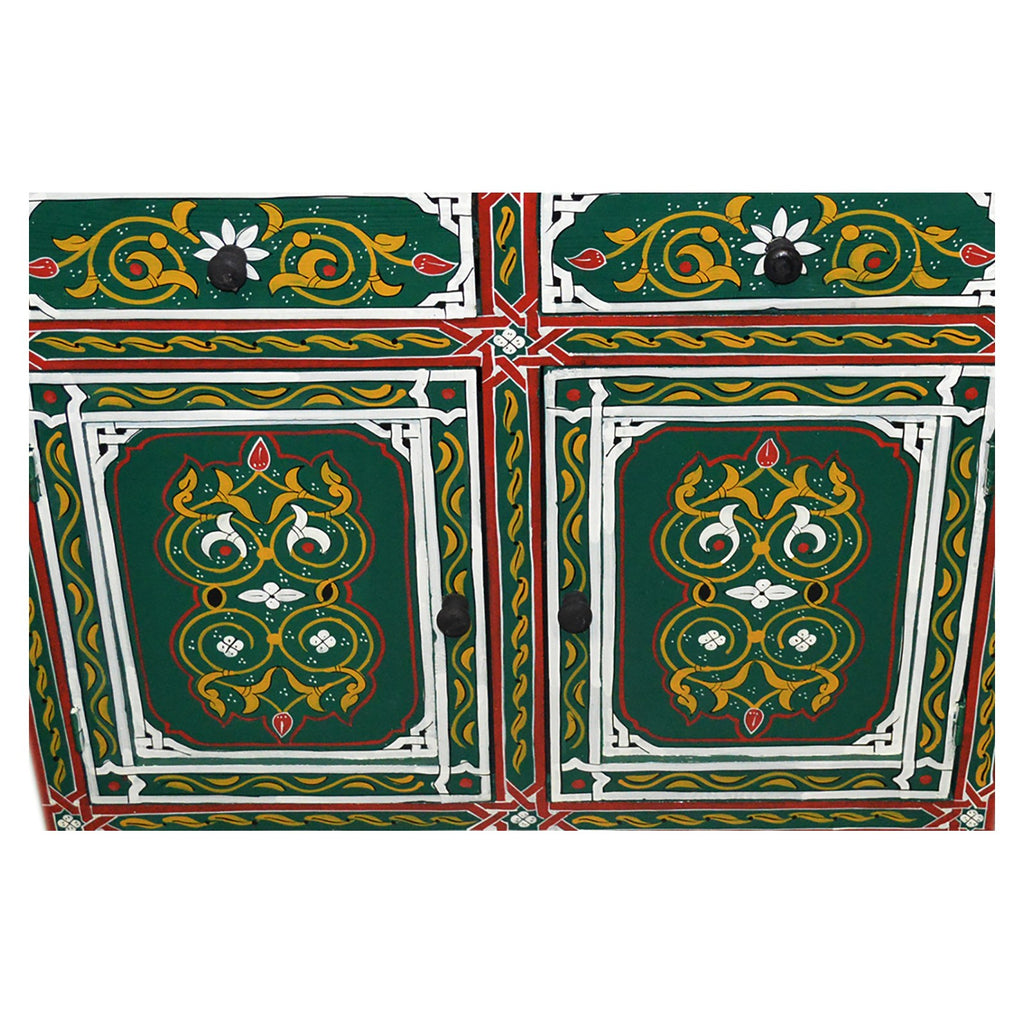 Wood Painted Dresser Double Green