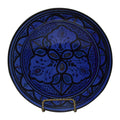 Safi Ceramic Handmade Serving Plate Medium 10" - Royal Blue