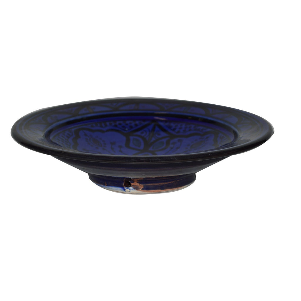 Safi Ceramic Handmade Serving Plate Medium 10" - Royal Blue