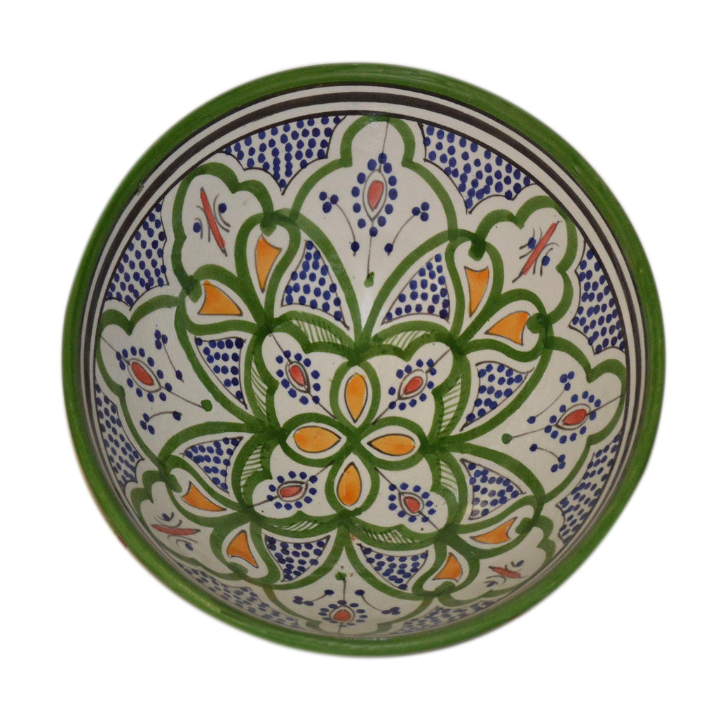 Small 8 Inches Verde Handmade Moroccan Serving Bowl