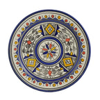 Berber Ceramic Serving Plate Handmade 8" - Blue
