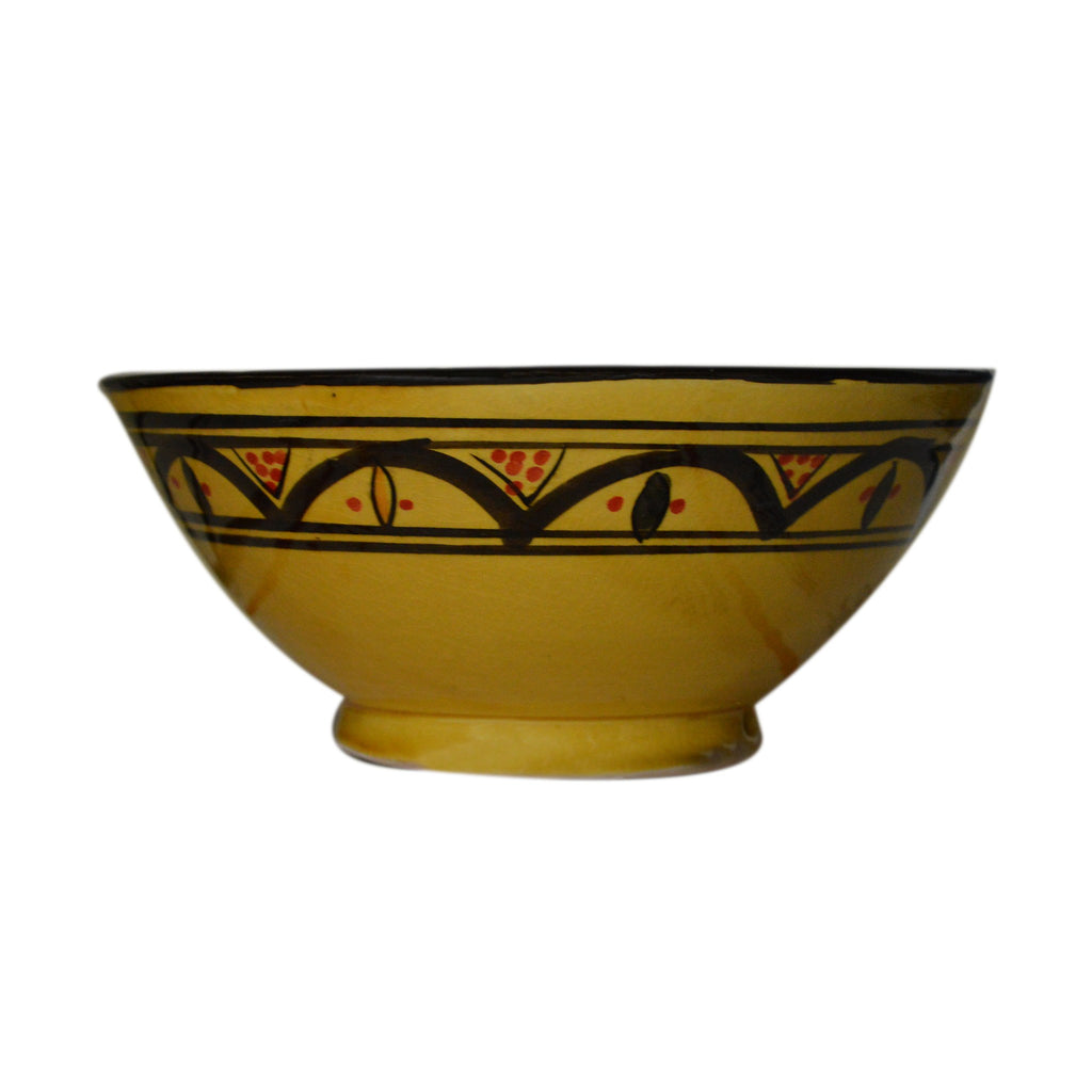 Small 8 Inches Safi Handmade Moroccan Serving Bowl - Yellow
