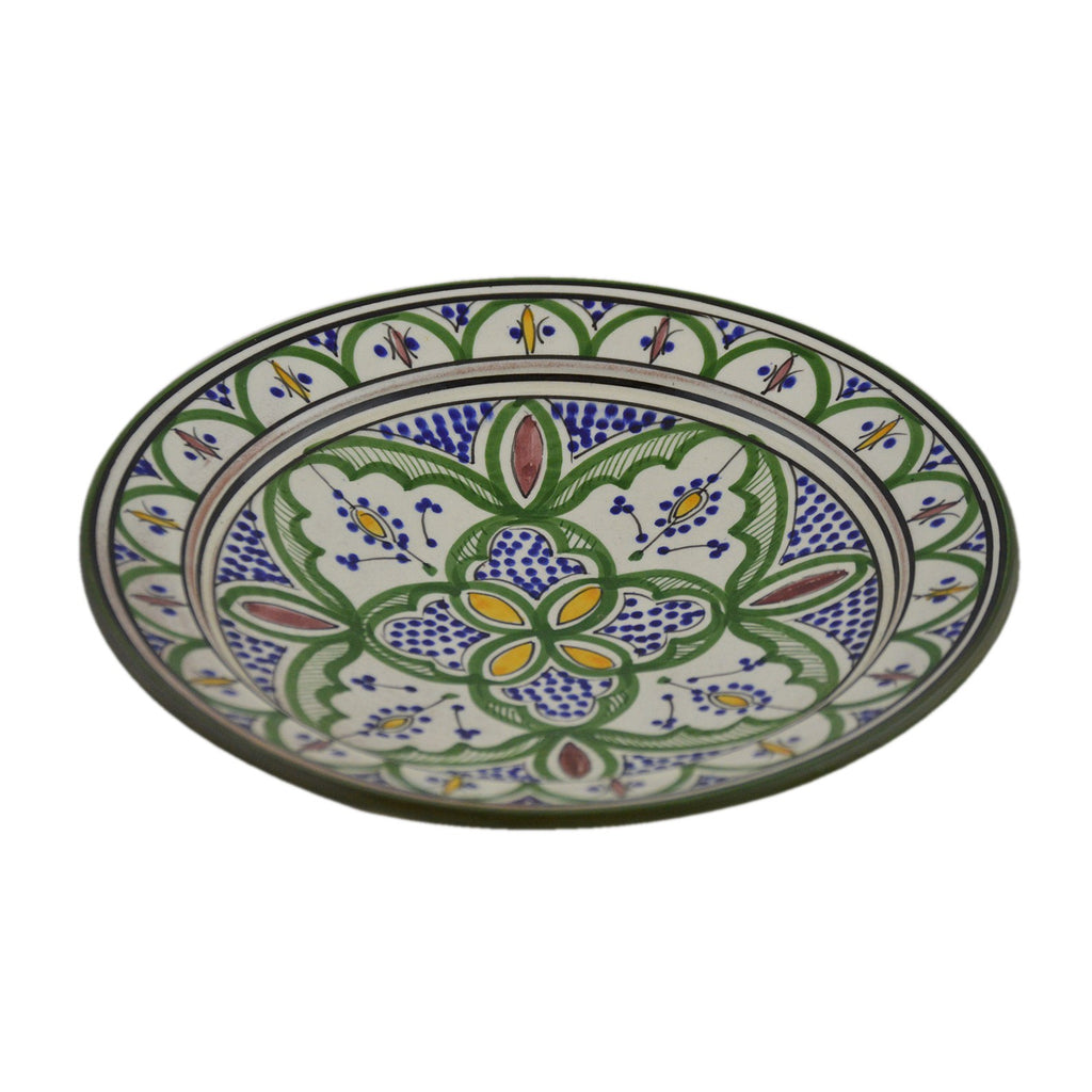 Verde Ceramic Serving Plate Handmade Large 12"
