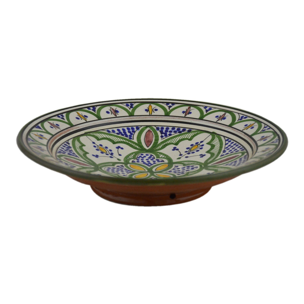 Verde Ceramic Serving Plate Handmade Large 12"