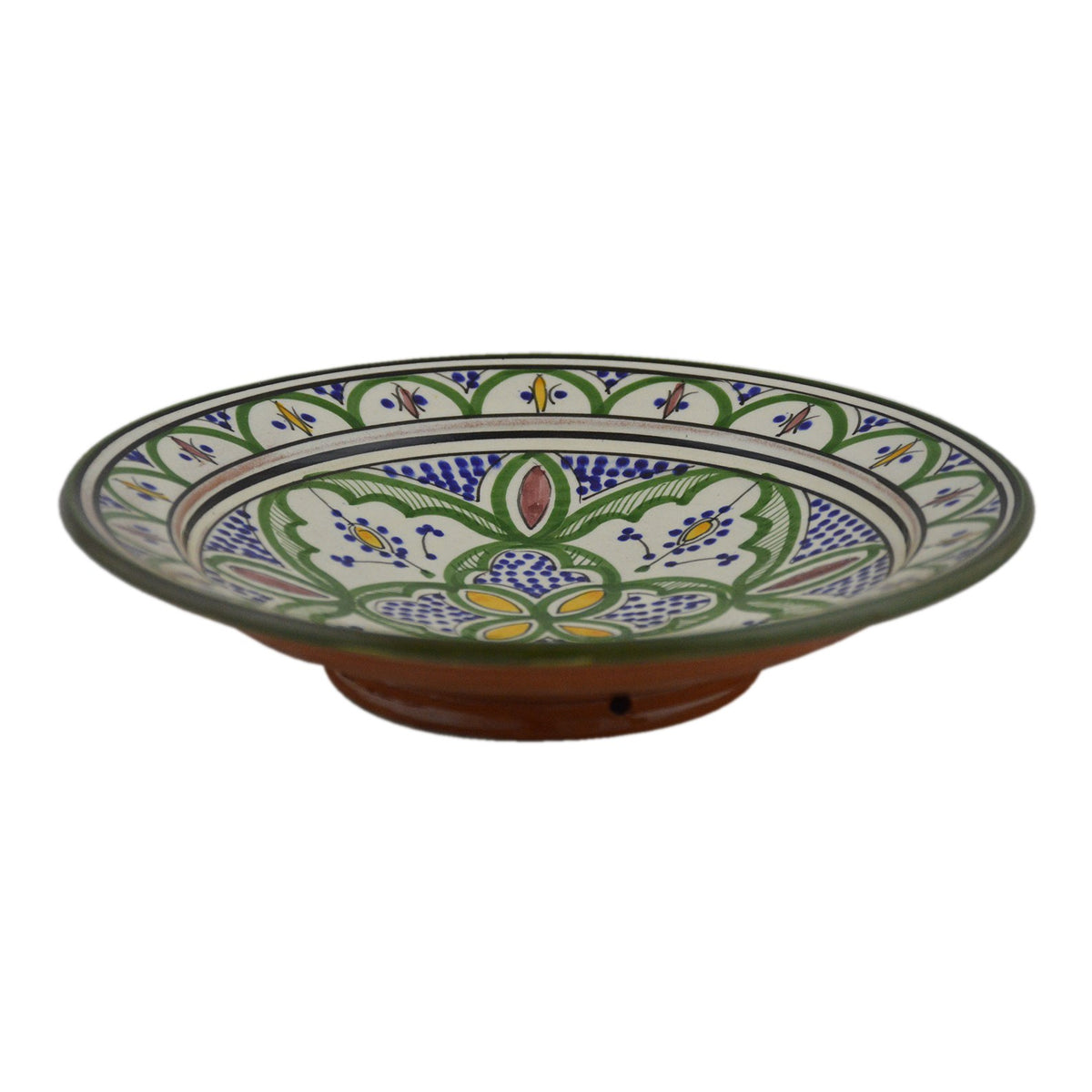 Verde Ceramic Serving Plate Handmade Large 12"