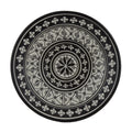 Black&White Ceramic Serving Plate Handmade Large 12" - Black&White