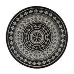 Black&White Ceramic Serving Plate Handmade Large 12" - Black&White