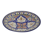 Fasia Ceramic Serving Plate Handmade Large 12" - Blue