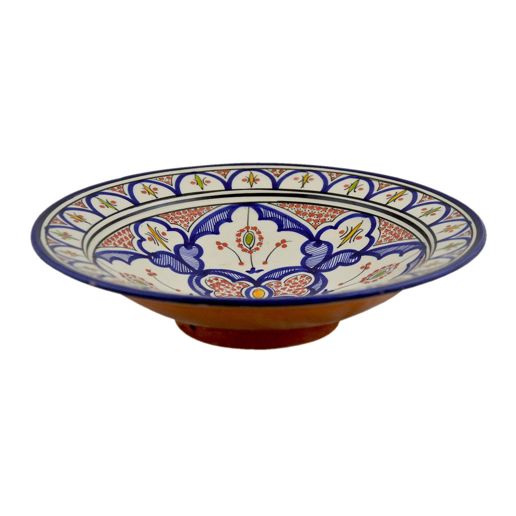 Fasia Ceramic Serving Plate Handmade Large 12" - Blue
