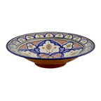 Fasia Ceramic Serving Plate Handmade Large 12" - Blue