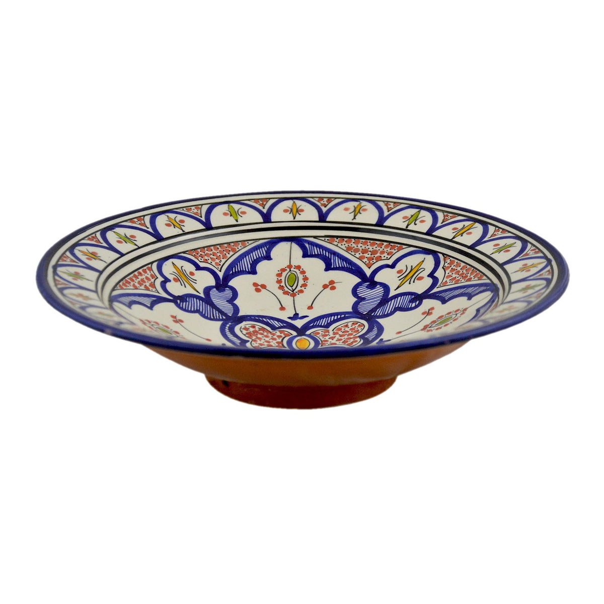 Fasia Ceramic Serving Plate Handmade Large 12" - Blue