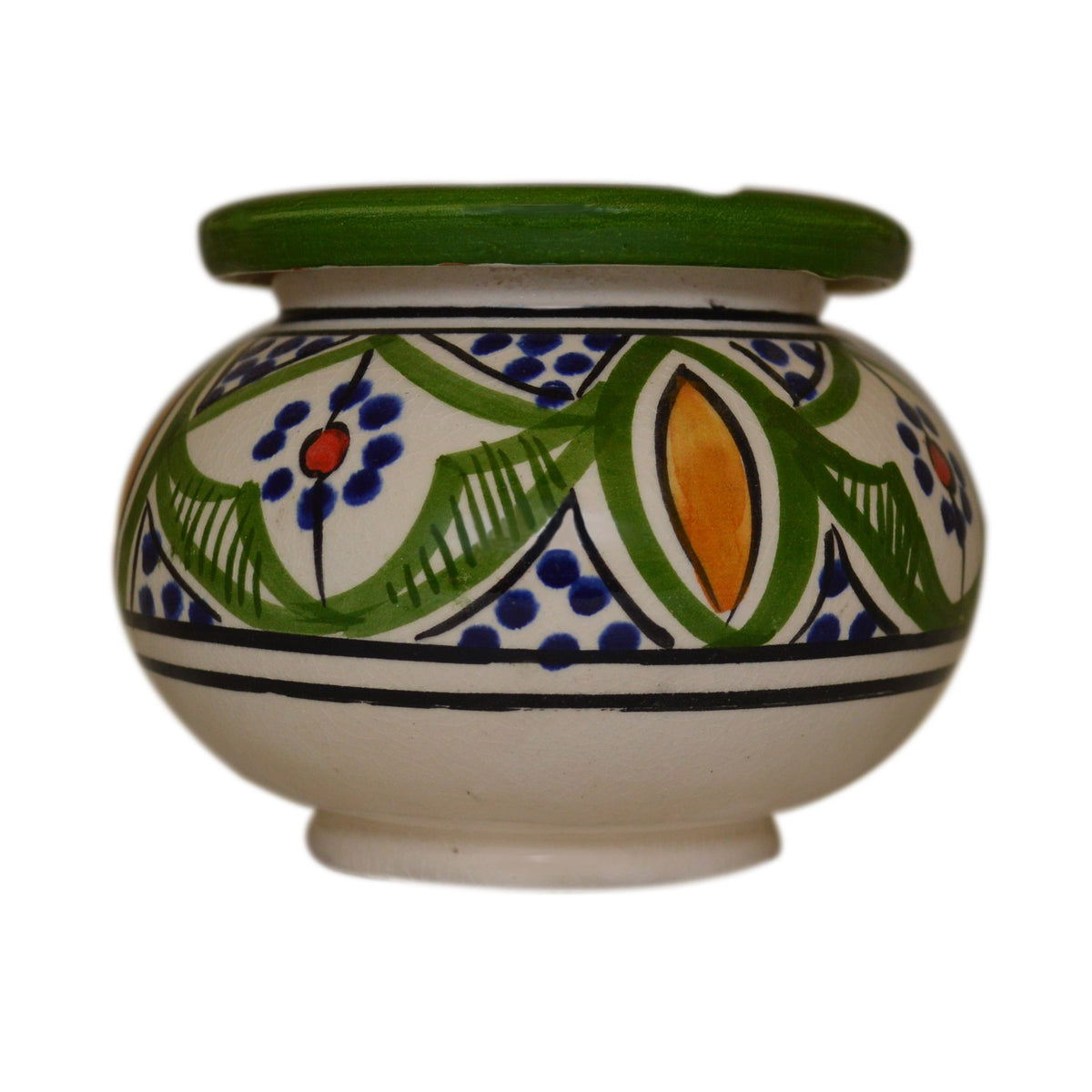 Verde With Blue Dots Smokeless Ashtray Small