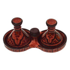 Ceramic Double Spice Holder Red 2