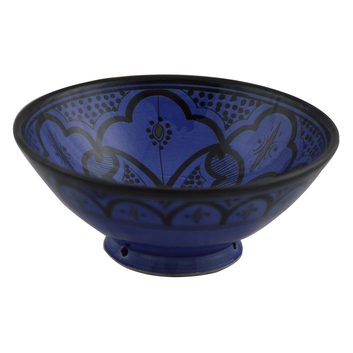 Royal Blue Handmade Serving Bowl 10 inches Medium
