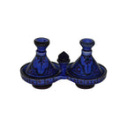 Ceramic Double Spice Holder - Royal Blue