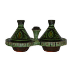 Ceramic Double Spice Holder - Green