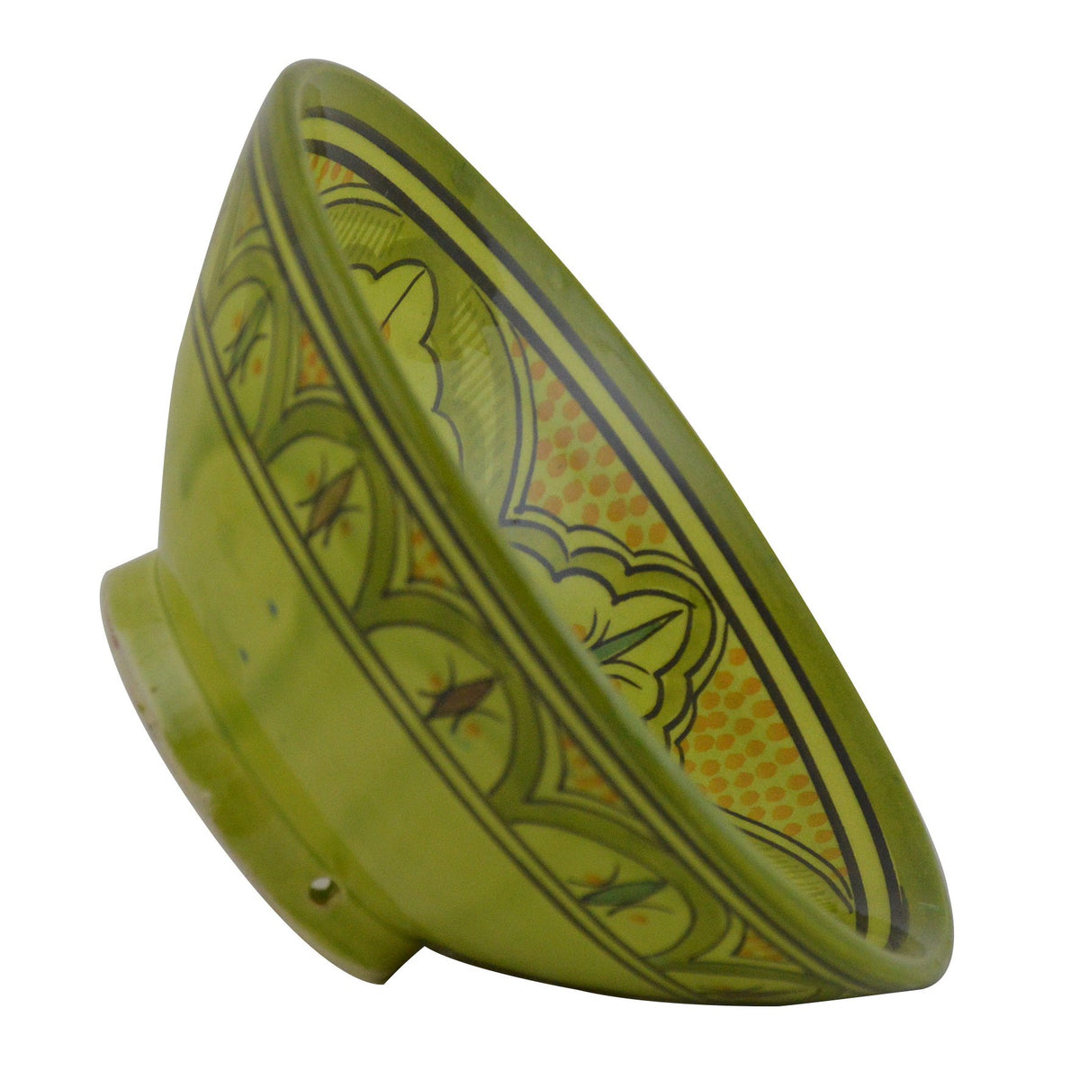 Small 8 Inches & Handmade Moroccan Serving Bowl - Lime