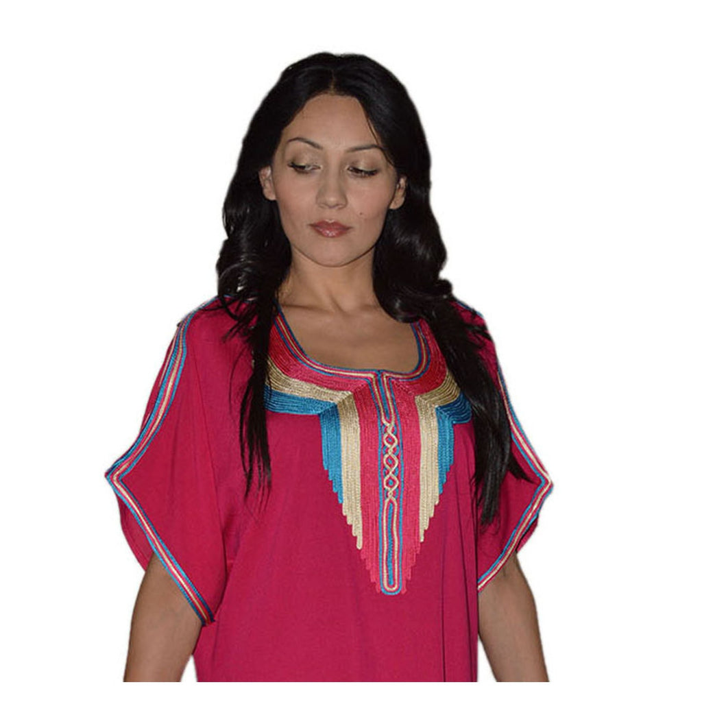 Radya Moroccan Woman Casual Kaftan - Magenta