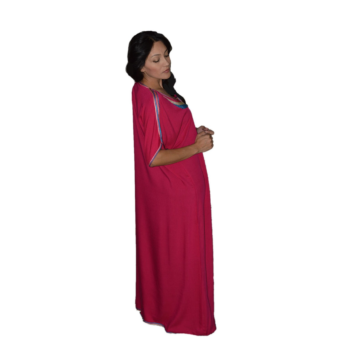 Radya Moroccan Woman Casual Kaftan - Magenta