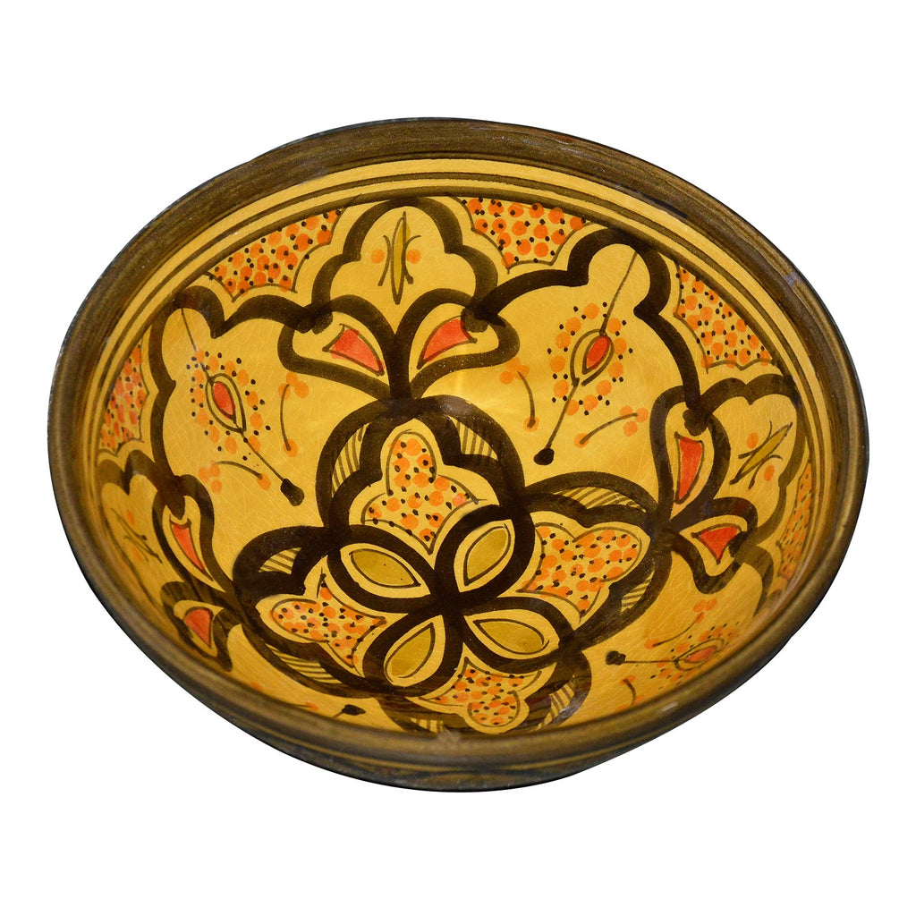 Safi Handmade Serving Bowl 10 inches Medium - Yellow