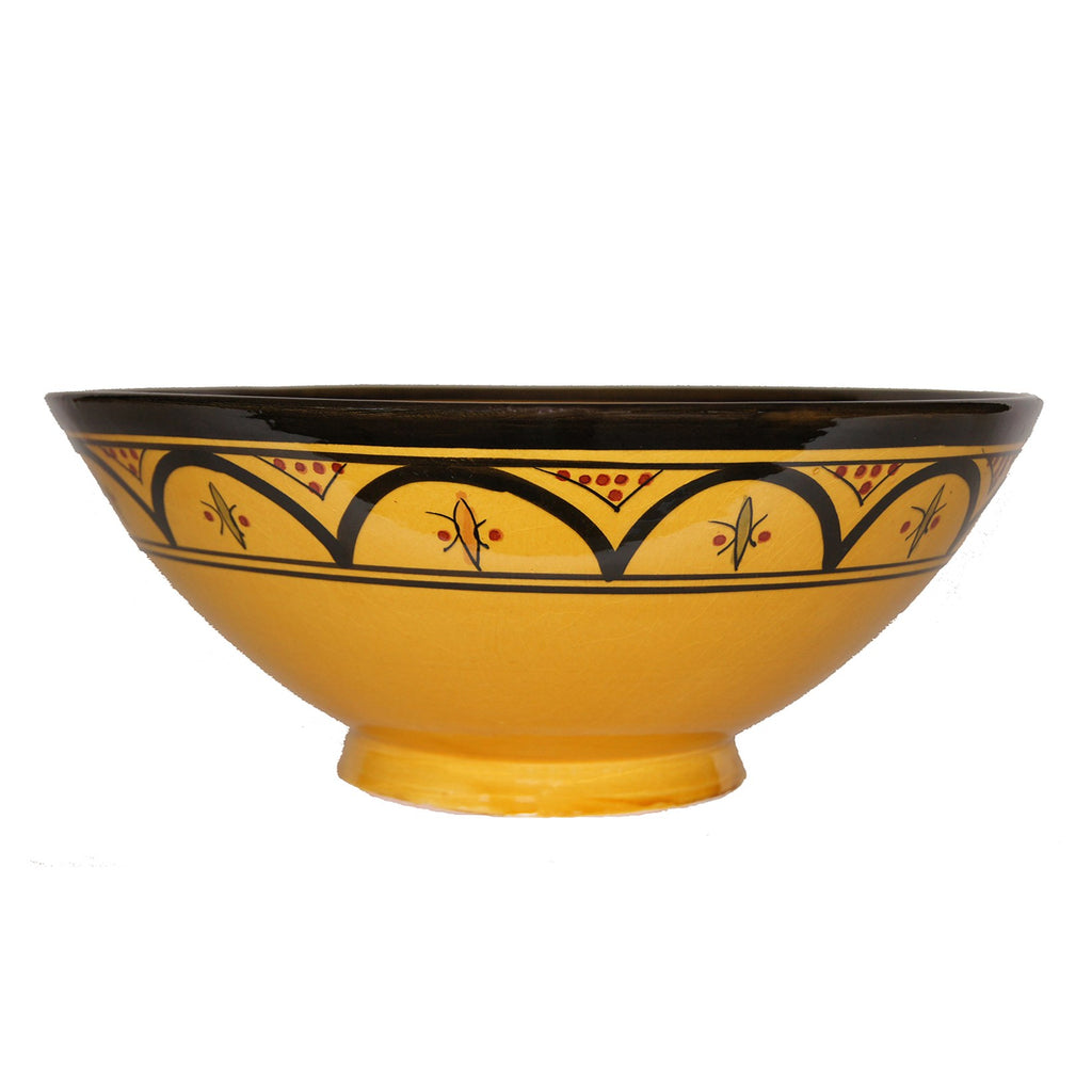 Safi Handmade Serving Bowl 12 inches Large - Yellow