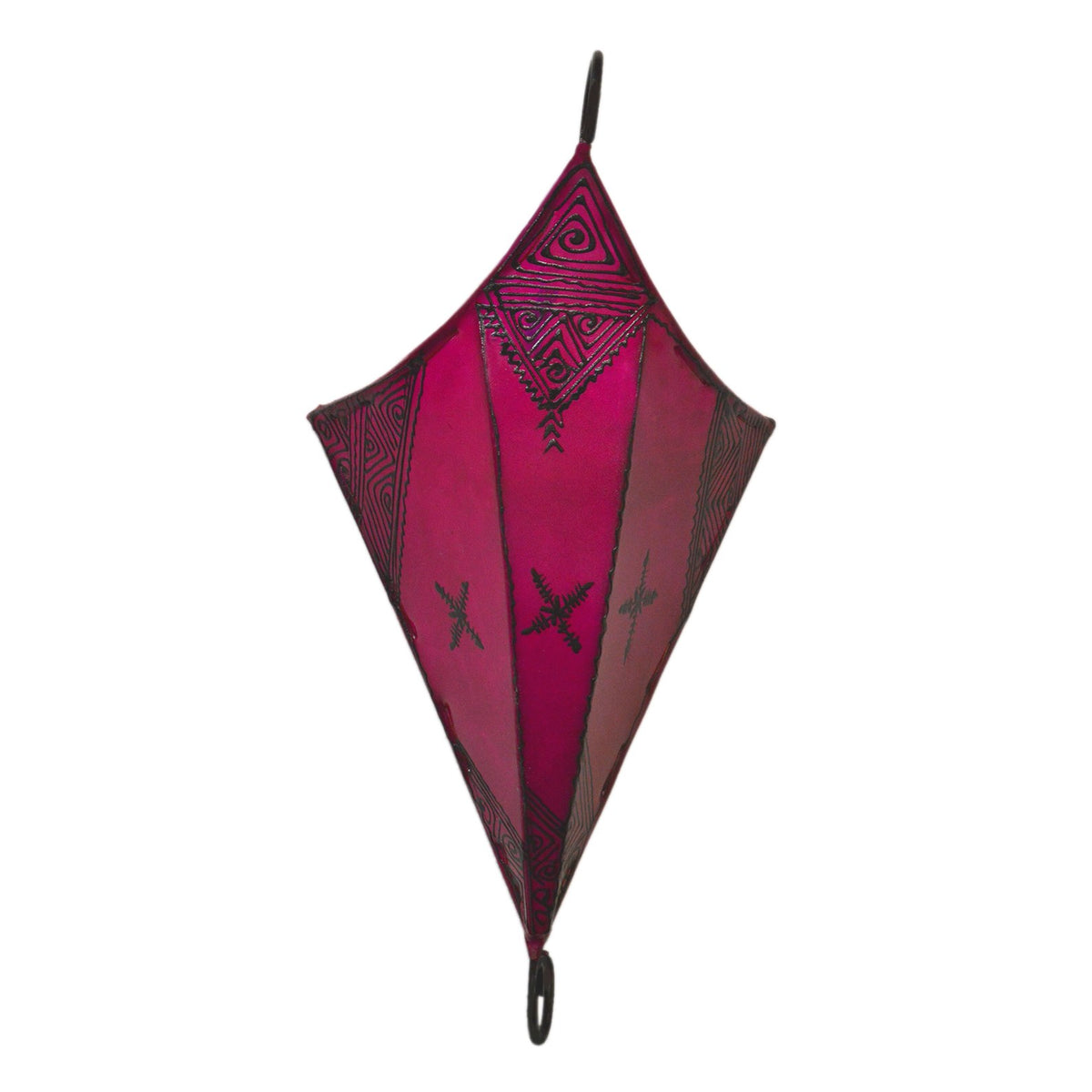 Sconce Handmade Leather Henna - Magenta