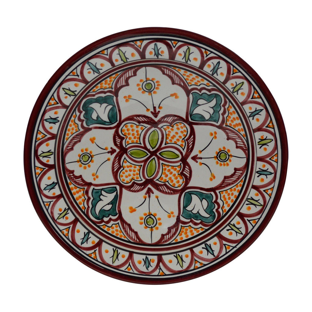 Fasia Ceramic Serving Plate Handmade Large 12" - Pink