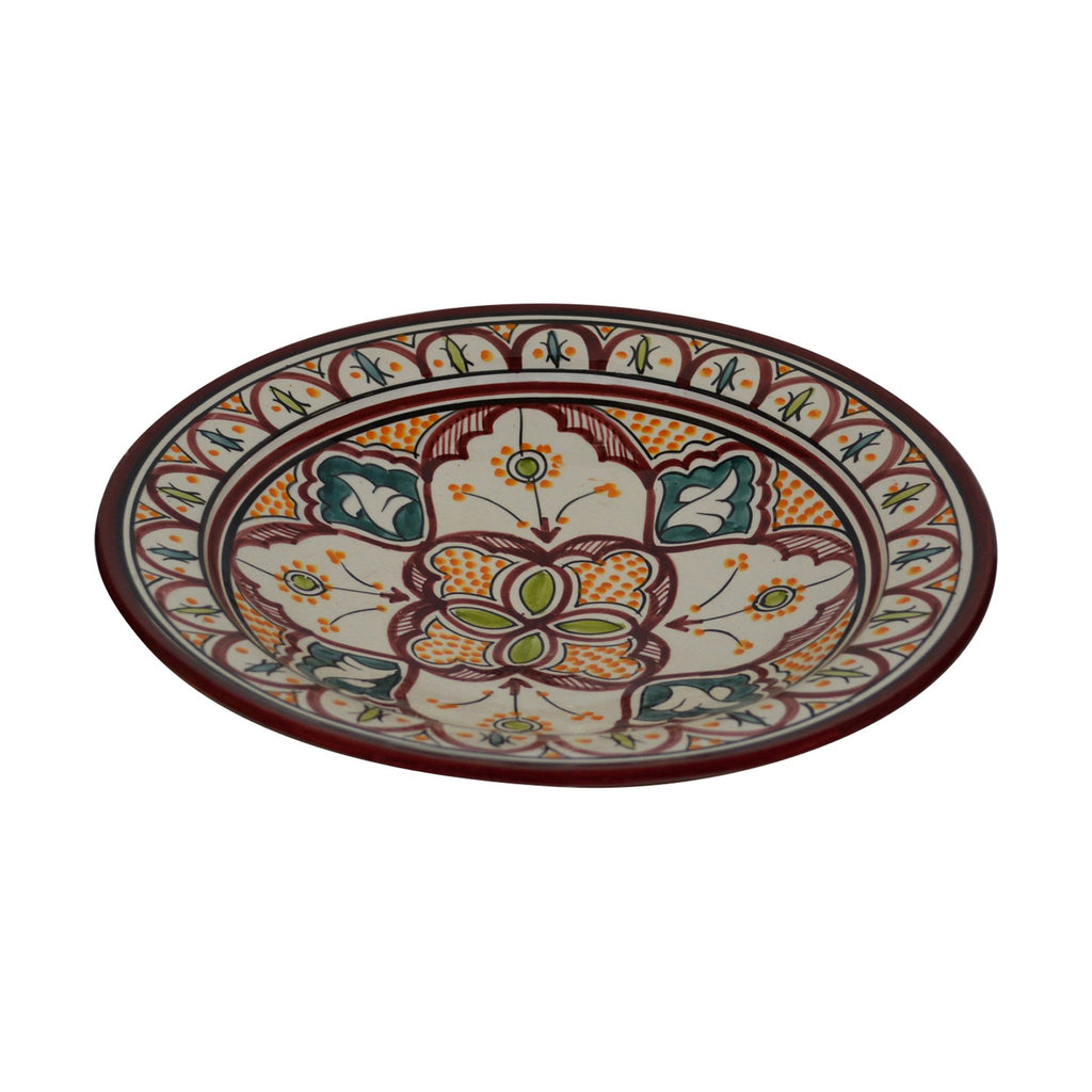 Fasia Ceramic Serving Plate Handmade Large 12" - Pink