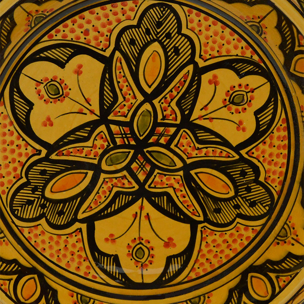 Couscous Deep Plate kassria Safi Yellow Medium 15" in diameter