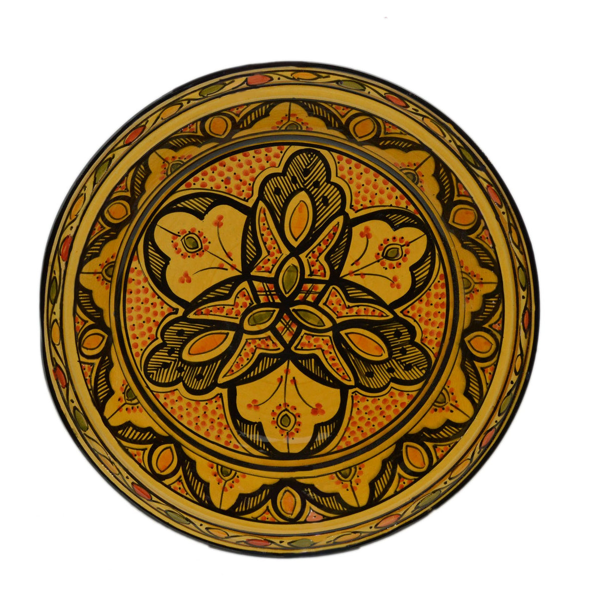 Couscous Deep Plate kassria Safi Yellow Medium 15" in diameter