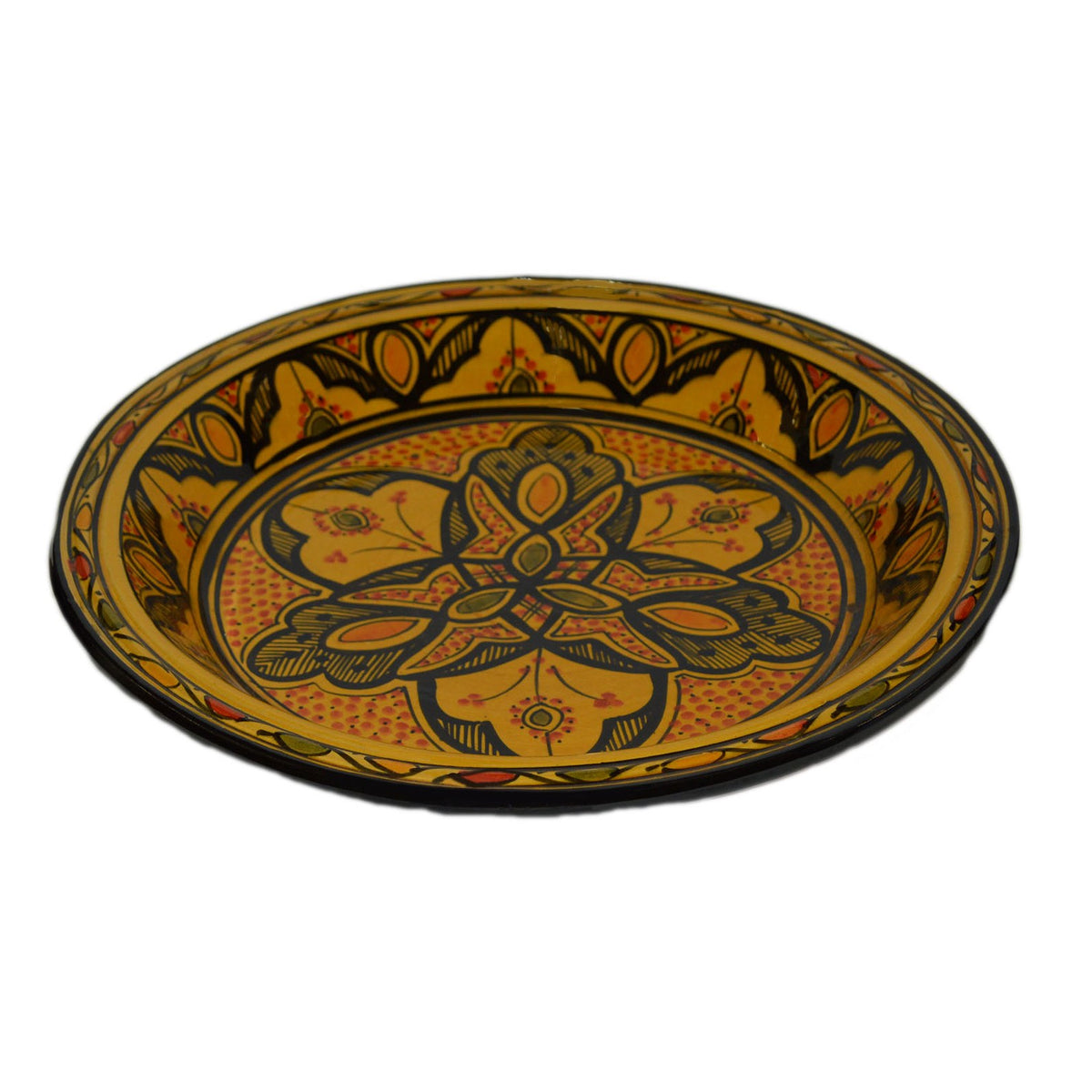 Couscous Deep Plate kassria Safi Yellow Medium 15" in diameter