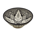 8 Inches Small Fes White and Black Handmade Serving Bowl