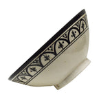 Fes White & Black Handmade Serving Bowl 8 inches Small