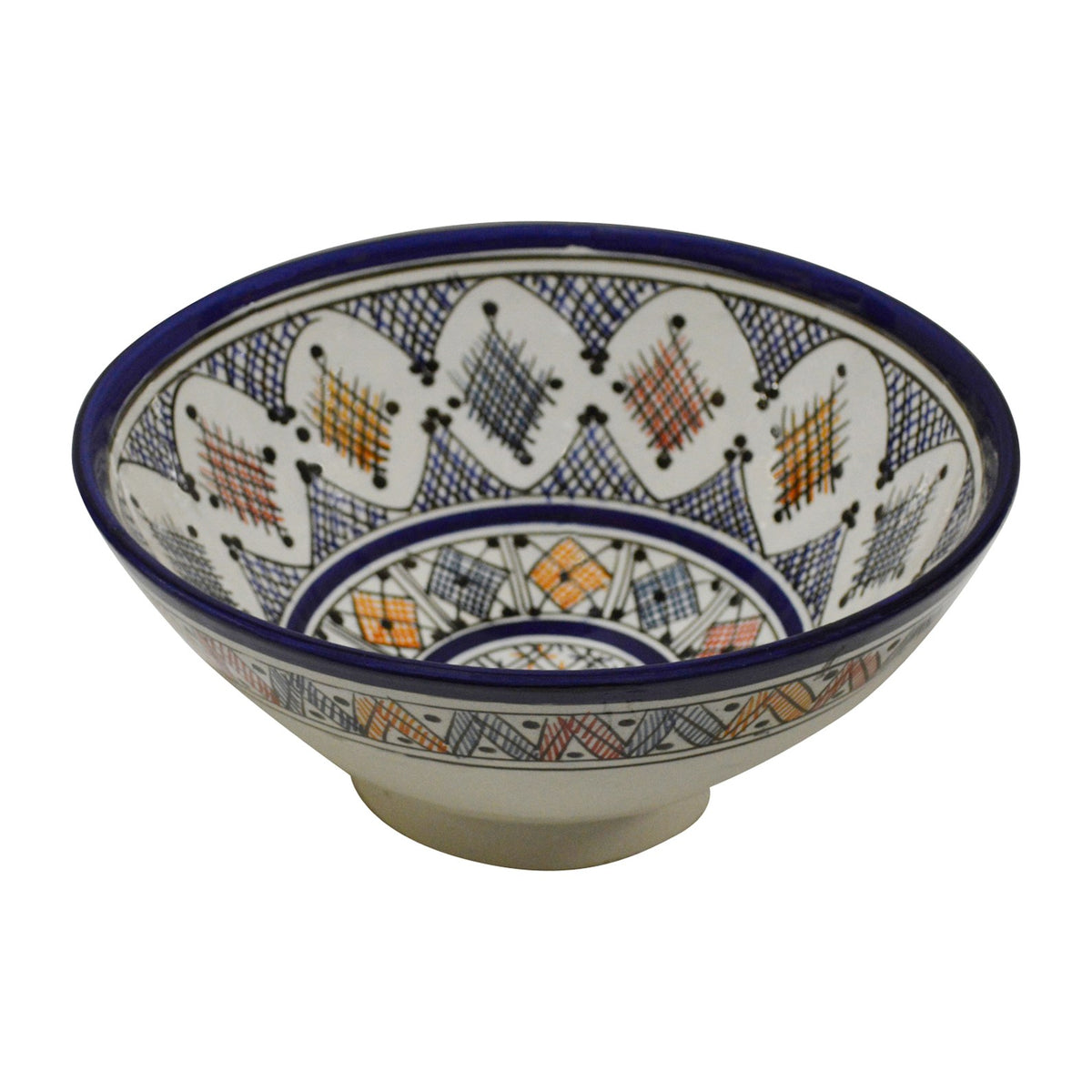 & Handmade Serving Bowl 12 inches Large - Multicolored