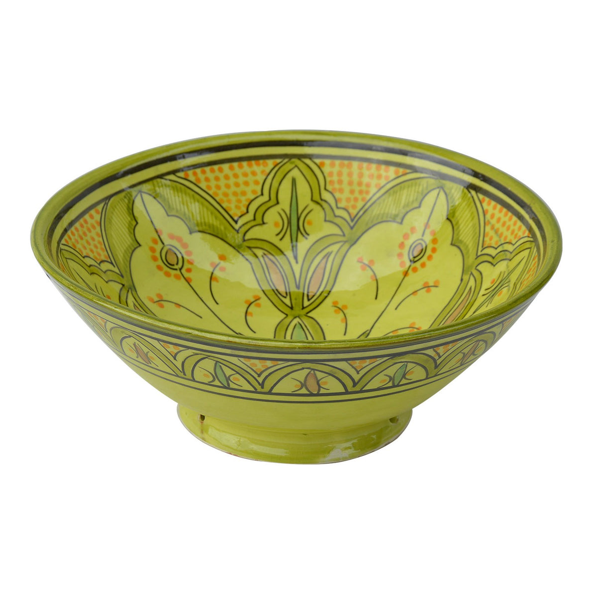 & Handmade Serving Bowl 12 inches Large - Lime
