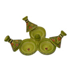 Lime Moroccan Ceramic Triple Spice Holder