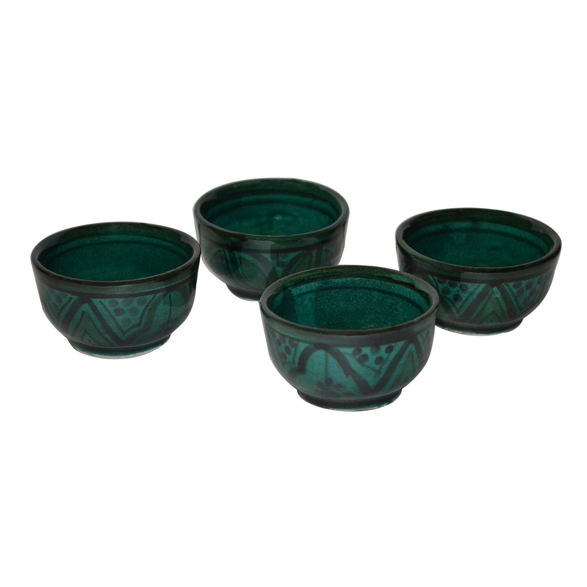 Dipping Sauce Bowl Set of 4 X small - Dark Green