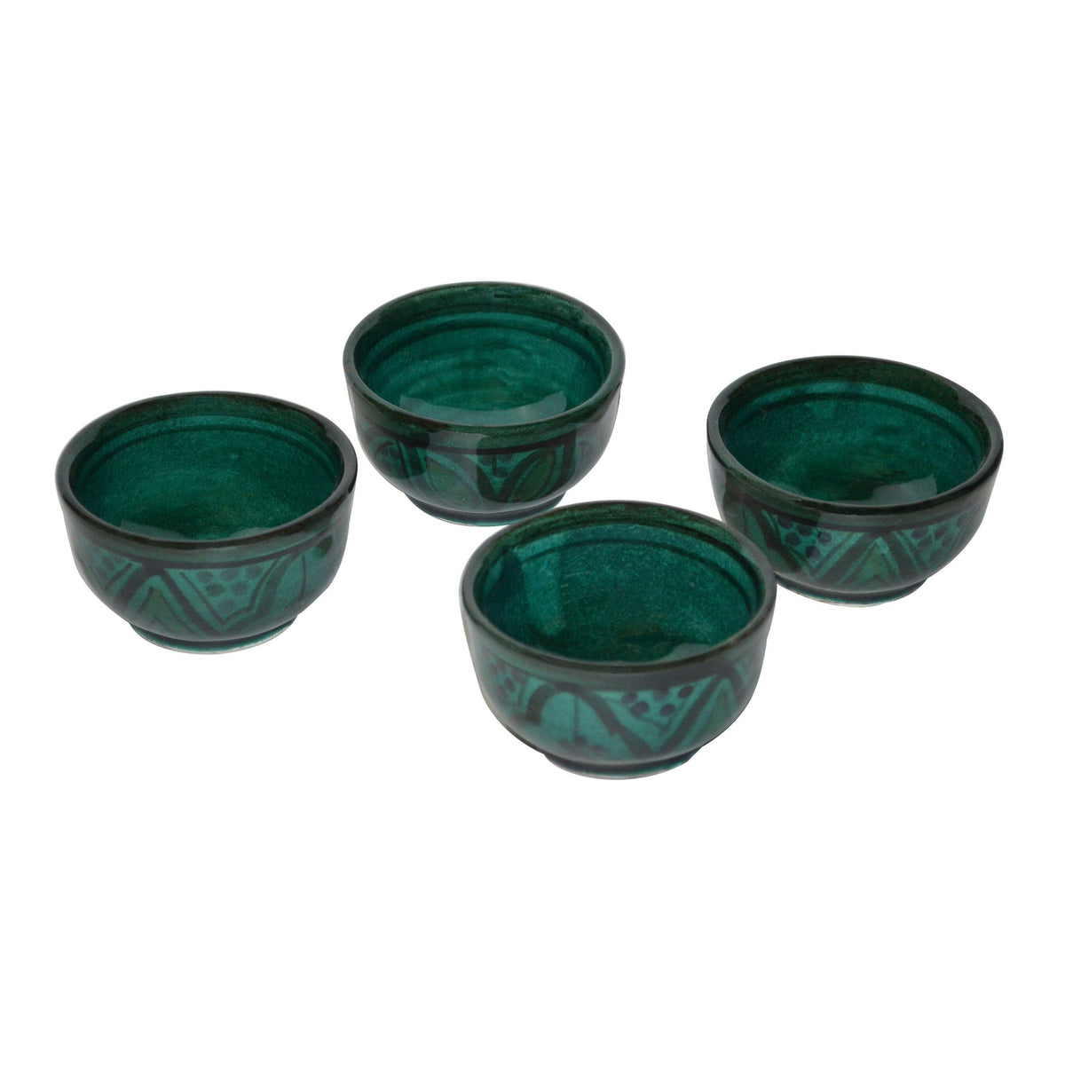 Dipping Sauce Bowl Set of 4 X small - Dark Green