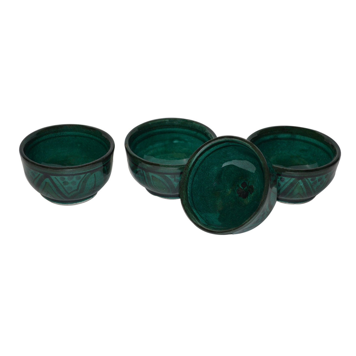 Dipping Sauce Bowl Set of 4 X small - Dark Green