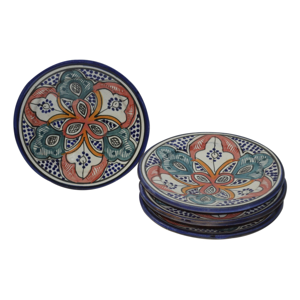 Rainbow Appetizer Serving Set Of Four Plates