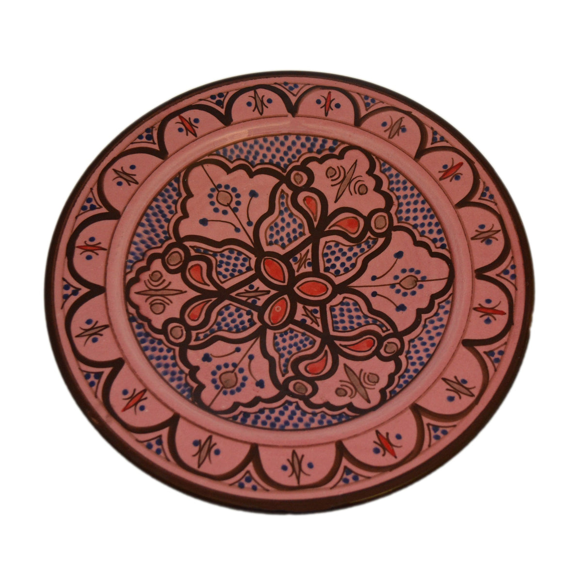 Safi Ceramic Handmade Serving Plate Medium 10" - Pink