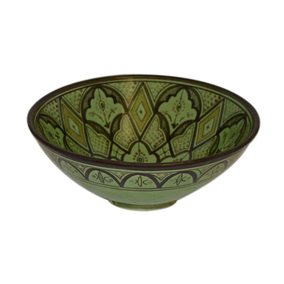 Safi Handmade Serving Bowl 12 inches Large - Green