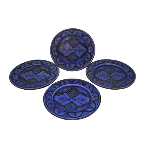 Blue Appetizer Serving Set Of Four