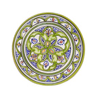 Verde Dots Ceramic Serving Plate Handmade 8" - Orange