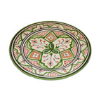 Verde Dots Ceramic Serving Plate Handmade 8" - Red
