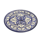 Fes Ceramic Serving Plate Handmade 8" - Blue