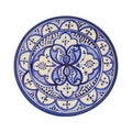 Fes Ceramic Serving Plate Handmade 8" - Blue