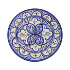 Fes Ceramic Serving Plate Handmade 8" - Blue